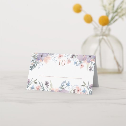 Carte De Placement Mariage Boho Floral Fleurs sauvages Carte Place (Devant)