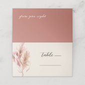 Carte De Placement Mariage Boho Pampas Grass (Extérieur déplié)