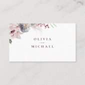 Carte De Placement Mariage boho rustique couleur rose pâle (Dos)