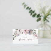 Carte De Placement Mariage boho rustique couleur rose pâle (Debout devant)