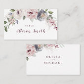 Carte De Placement Mariage boho rustique couleur rose pâle (Devant / Derrière)
