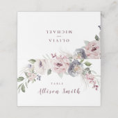 Carte De Placement Mariage boho rustique couleur rose pâle (Extérieur déplié)