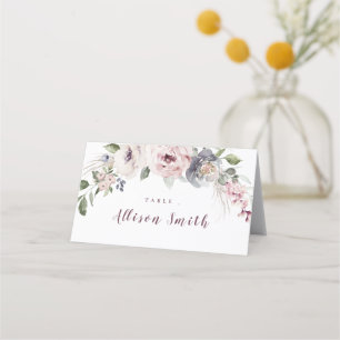 Carte De Placement Mariage boho rustique couleur rose pâle