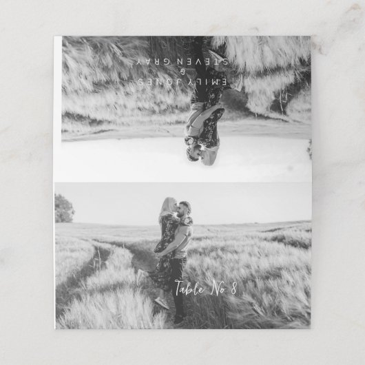 Carte De Placement Mariage Boho simple et élégant Table Aucun Carte p (Extérieur déplié)