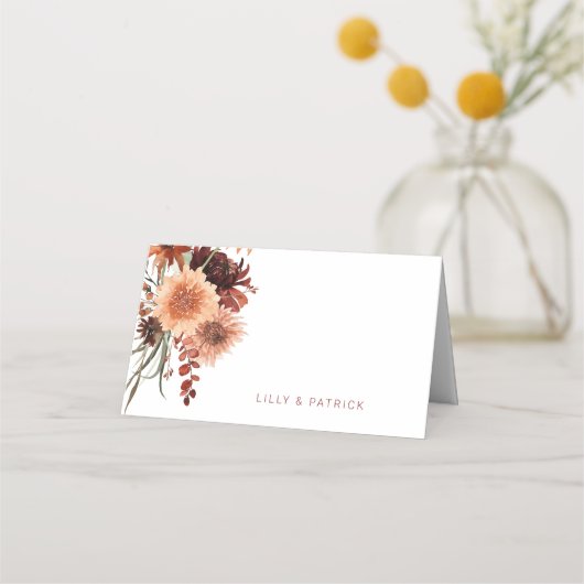 Carte De Placement Mariage Boho Terracotta (Dos)