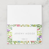 Carte De Placement Mariage botanique de pays fleur sauvage (Extérieur déplié)