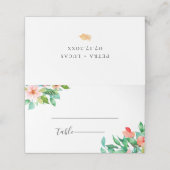 Carte De Placement Mariage botanique de Pink Island (Extérieur déplié)