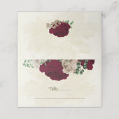 Carte De Placement Mariage botanique des fleurs de champagne de Bourg (Extérieur déplié)