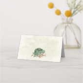 Carte De Placement mariage botanique des fleurs vert sauge (Dos)