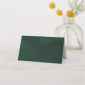 Carte De Placement Mariage botanique Emerald Green Gold (Dos)
