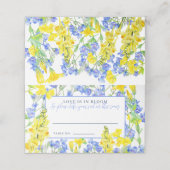 Carte De Placement mariage botanique jaune fleur sauvage (Extérieur déplié)