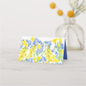 Carte De Placement mariage botanique jaune fleur sauvage (Dos)