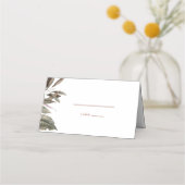 Carte De Placement Mariage botanique simple Numéro de table (Dos)