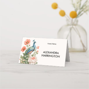 Carte De Placement Mariage Botanique Vintage Présentation Élégante