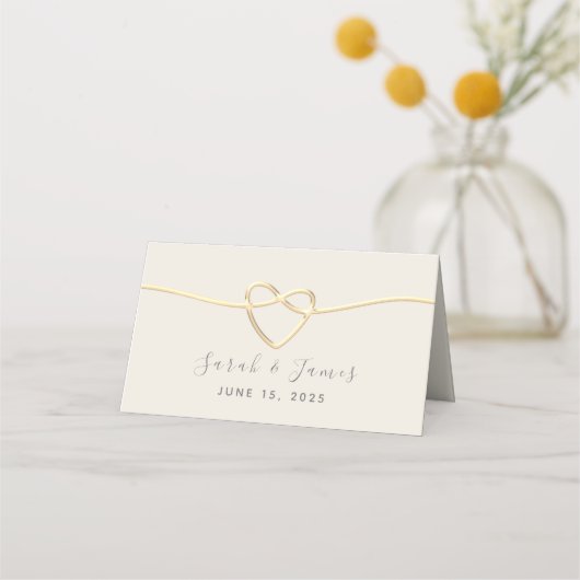 Carte De Placement Mariage Calligraphie Dorée (Dos)