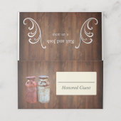 Carte De Placement Mariage campagnard de canettes de lait Rustique Vi (Extérieur déplié)
