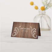 Carte De Placement Mariage campagnard de canettes de lait Rustique Vi (Dos)