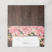 Carte De Placement Mariage campagnard floral chic rustique table (Extérieur déplié)