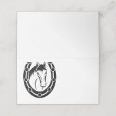 Carte De Placement Mariage campagnard Horse Horseshoe Ouest (Extérieur déplié)