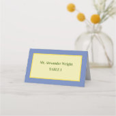 Carte De Placement Mariage Carreau Sicilien & Citron (Devant)