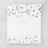 Carte De Placement Mariage Carte Escort Parties scintillant argent Fo (Intérieur déplié)