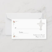 Carte De Placement Mariage catholique Rose nuptial