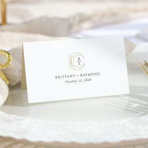 Carte De Placement Mariage céleste de la lune d'or