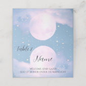 Carte De Placement Mariage céleste de rêve baigné de clair de lune (Extérieur déplié)