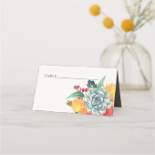 CARTE DE PLACEMENT MARIAGE CHARME BOHÈME ANTELLOPE FLEURIE SUCCULENTE (Devant)