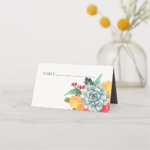 CARTE DE PLACEMENT MARIAGE CHARME BOHÈME ANTELLOPE FLEURIE SUCCULENTE