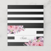 Carte De Placement Mariage chic Boho. Fleurs de jardin. Floral modern (Extérieur déplié)