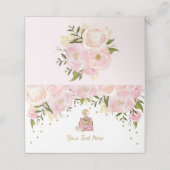 Carte De Placement Mariage Chic Rose Foncé Fleurs Bagages (Extérieur déplié)