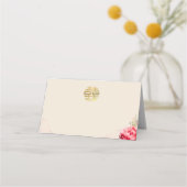 Carte De Placement Mariage chinois beige moderne Double bonheur (Dos)