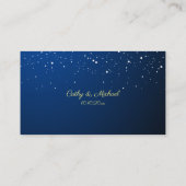 Carte De Placement Mariage chinois bleu nuit étoile double bonheur (Dos)