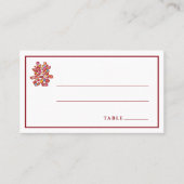 Carte De Placement Mariage chinois des fleurs de printemps (Devant)