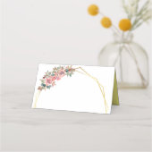 Carte De Placement Mariage chinois double bonheur fleur couronne (Devant)