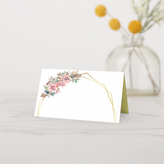 Carte De Placement Mariage chinois double bonheur fleur couronne (Devant)