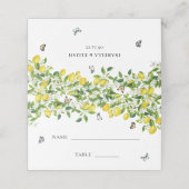 Carte De Placement Mariage citron (Extérieur déplié)