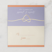 Carte De Placement Mariage Citron Orange Vert Violet (Extérieur déplié)