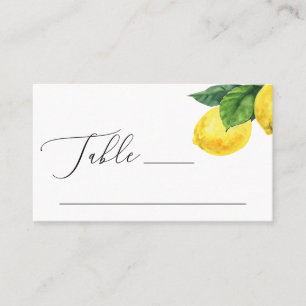 Carte De Placement Mariage citron rustique   Jardin botanique de Citr
