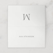 Carte De Placement Mariage Civil Initial Unique (Extérieur déplié)