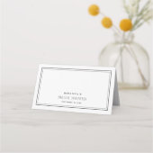 Carte De Placement Mariage civil noir et blanc (Dos)