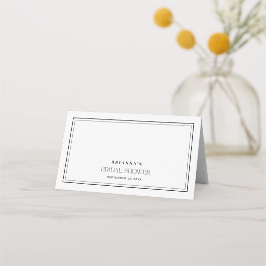 Carte De Placement Mariage civil noir et blanc (Dos)