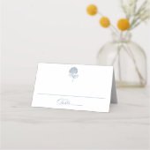 Carte De Placement Mariage Classique avec Hydrangeas Bleus (Devant)
