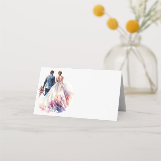 Carte De Placement Mariage classique Boho Floral (Dos)