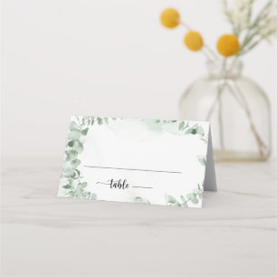 Carte De Placement Mariage classique de feuillage vert Eucalyptus