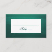 Carte De Placement Mariage classique Emerald. Vert moderne élégant (Devant)
