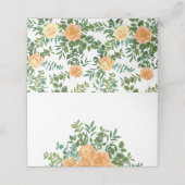 Carte De Placement Mariage classique Floral Roses (Extérieur déplié)