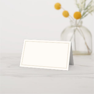 Carte De Placement Mariage Classique Ivoire et Or Intemporel