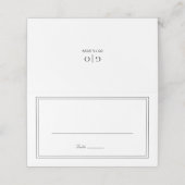 Carte De Placement Mariage classique noir et blanc élégant (Extérieur déplié)